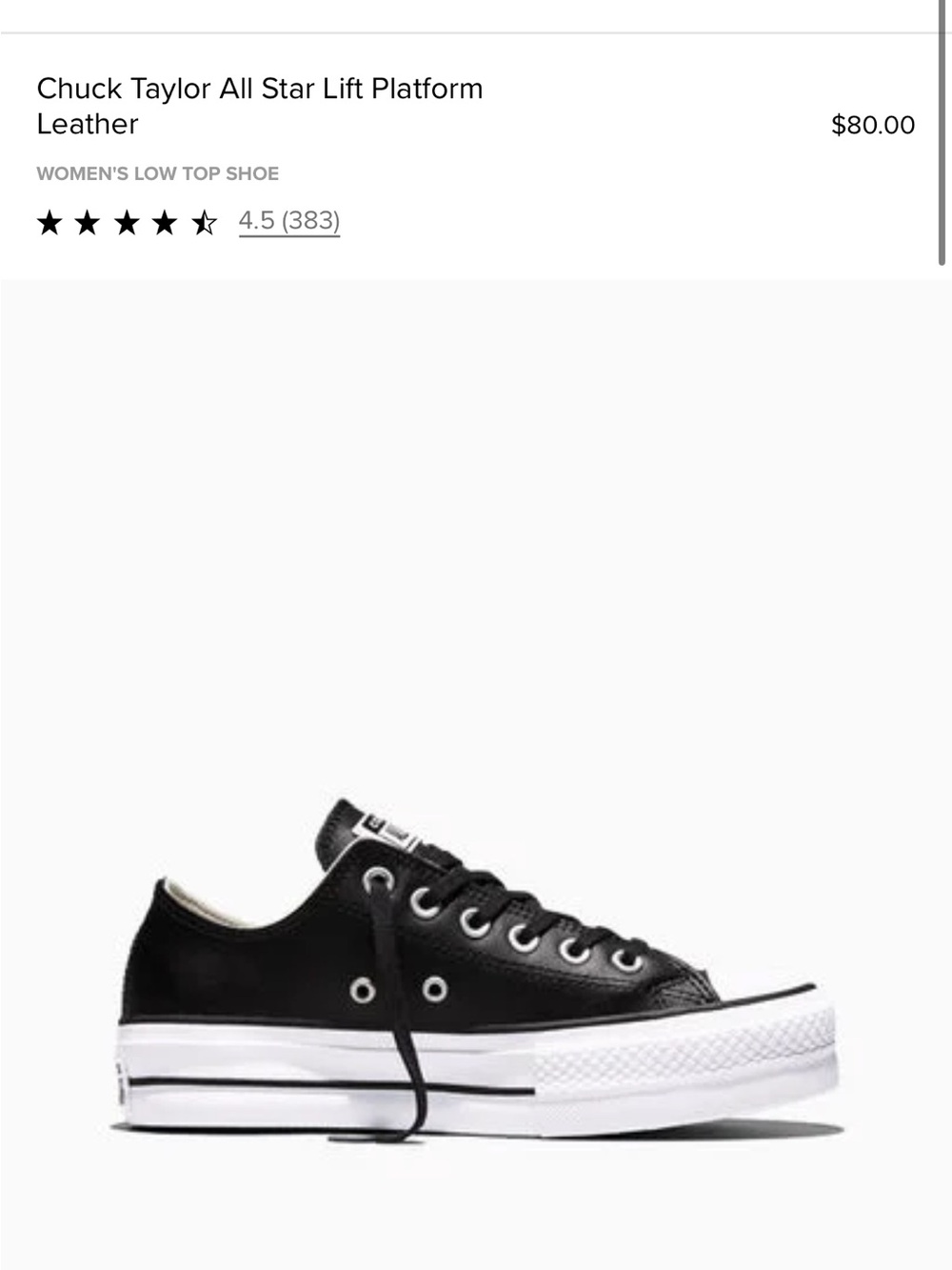 Converse Low Top Platform Leather Sneakers